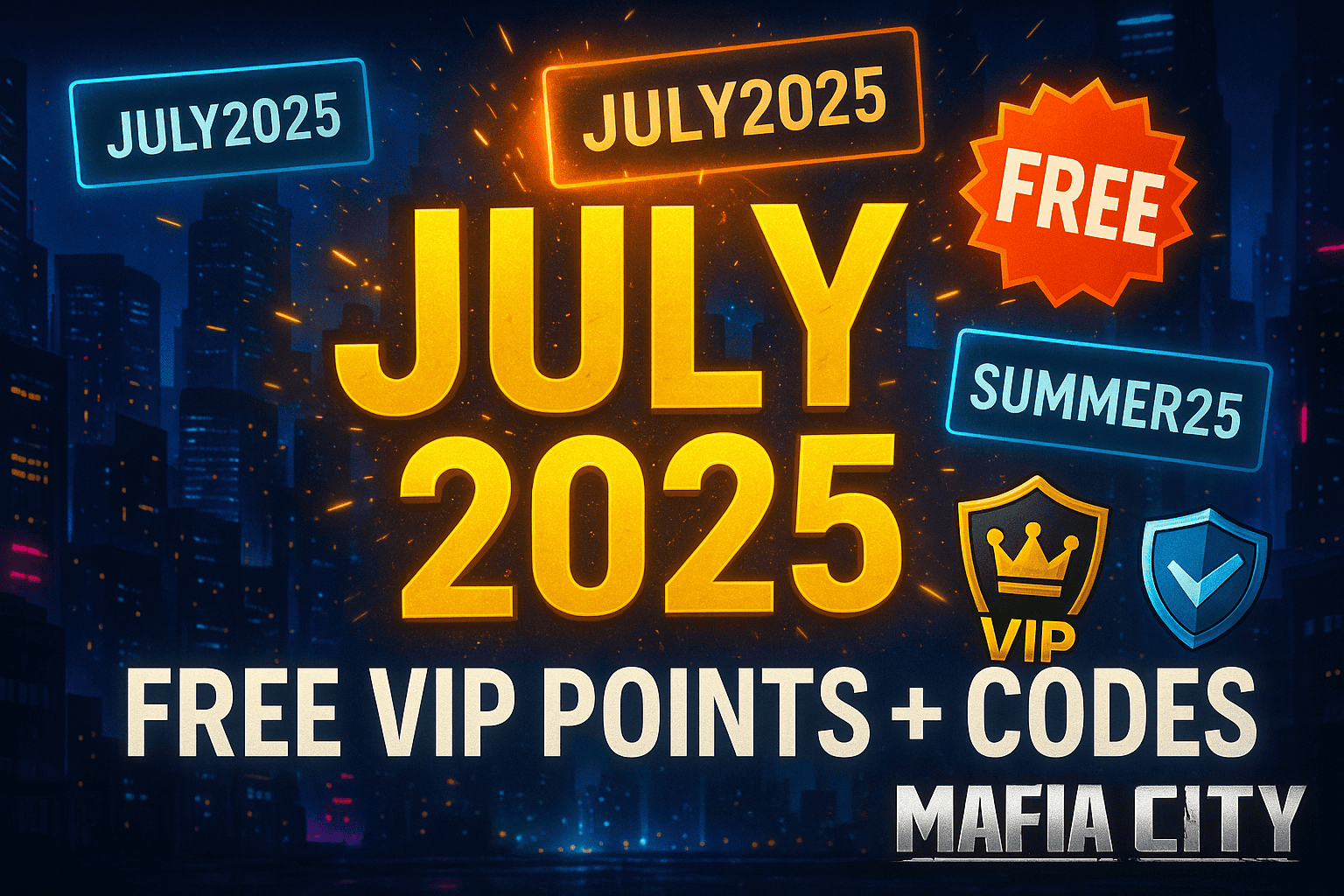 You are currently viewing Mafia City Codes July 2025: Free VIP Points & Truce Items