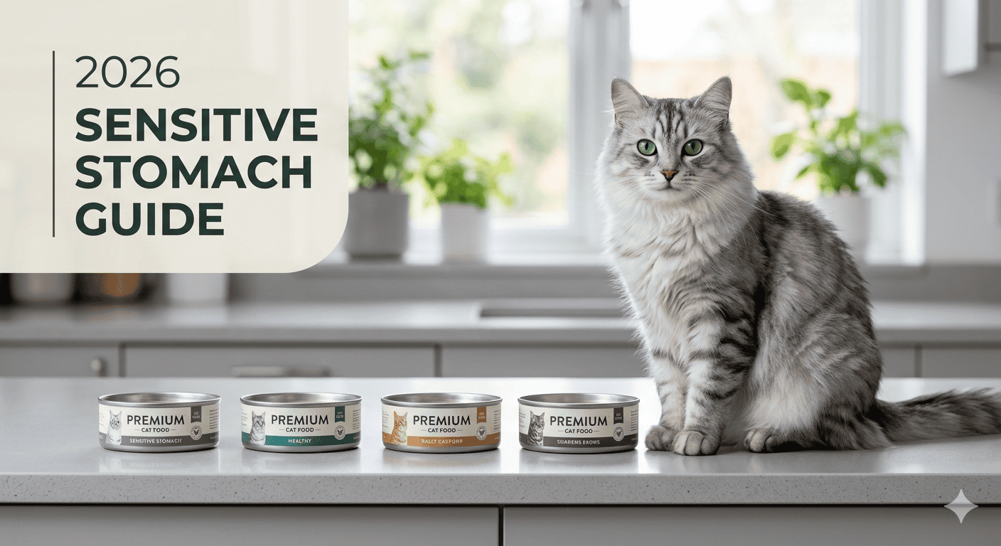 You are currently viewing 8 Best High Protein Cat Foods for Indoor Cats with Sensitive Stomachs (2026)